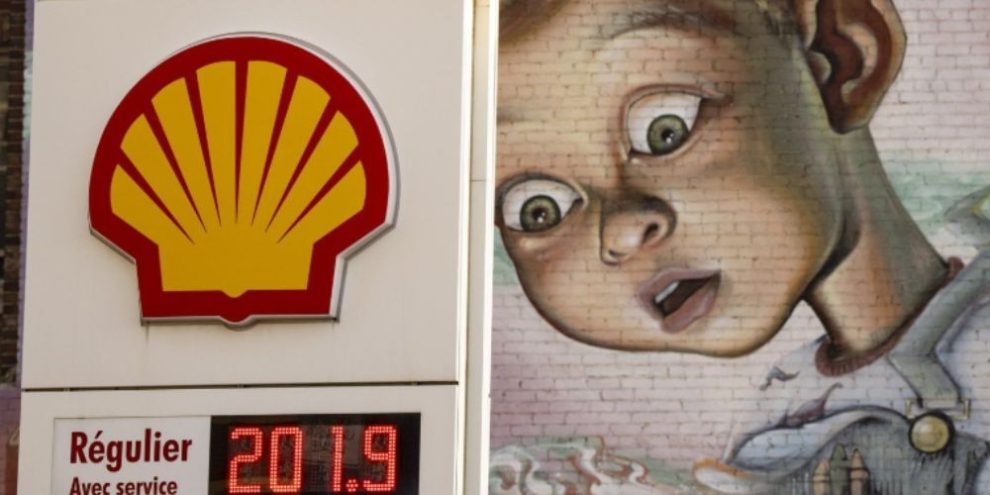 Gas prices displayed above $2 per litre at a Montreal gas station on April 2, 2026