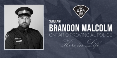 OPP Sgt. Brandon Malcolm, who died in a motorcycle crash on April 27, 2026