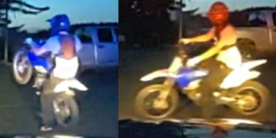 OPP are searching for a dirt bike rider accused of dangerous driving in Port Sydney after two incidents in May 2026.