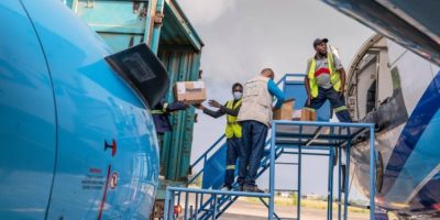 UNICEF supplies being off-loaded at Bunia National Airport in Congo during Ebola outbreak response efforts in May 2026.