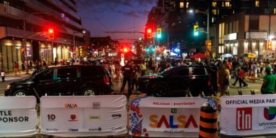 Police respond to a shooting at the Salsa on St. Clair festival in Toronto on July 11, 2026
