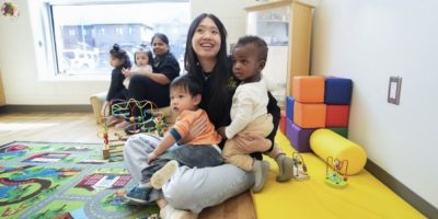Children play at the Blessed Chiara Badano Child Care Centre in Stouffville, Ontario.