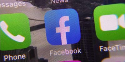 Facebook app shown on a mobile phone screen