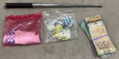 Items seized by Barrie Police during a downtown drug investigation