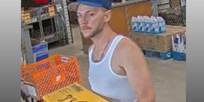Photo of a suspect wanted in connection with two alleged Home Depot thefts in Bradford West Gwillimbury.