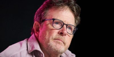 Michael J. Fox speaks at a Toronto event celebrating the 40th anniversary of Back to the Future in August 2025.