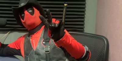Neil Griffin dressed as Barrie Deadpool during a visit to Barrie 360 on October 16, 2026.